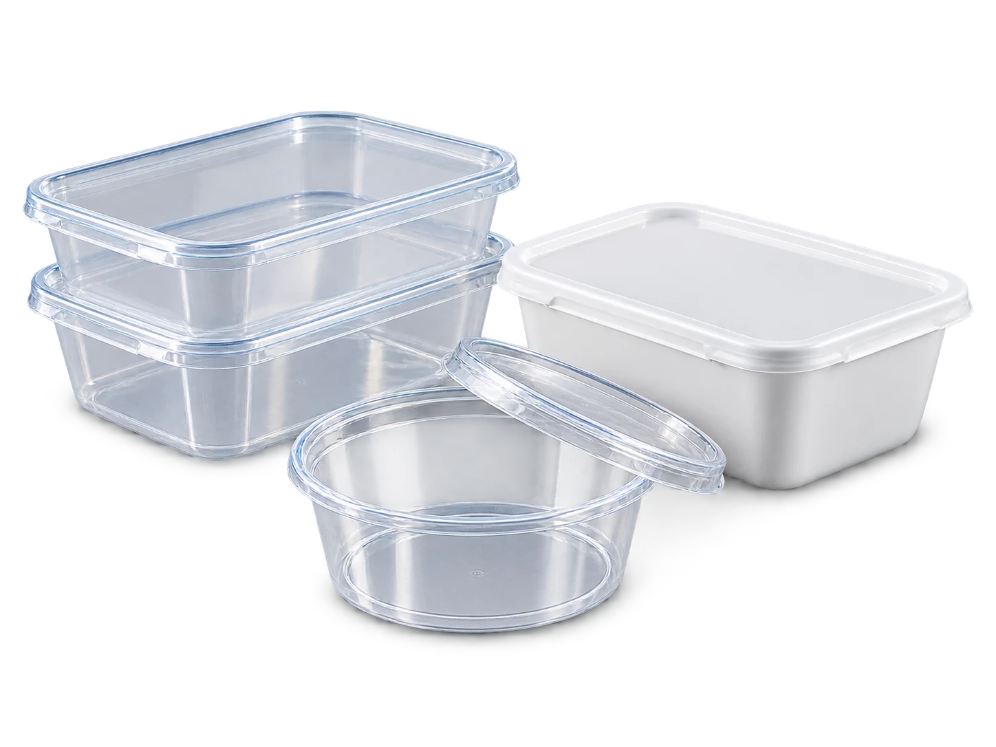 Thin-wall containers and matching lids in multiple formats